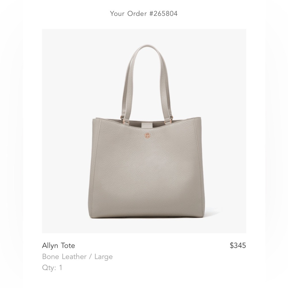 Dagne Dover Allyn Tote - Bone Leather / Large